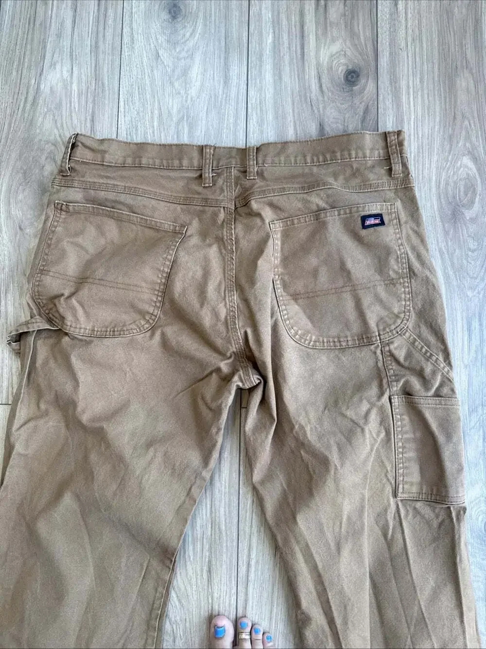 Dickies Carpenter Pants Mens 38x30 Y2K Distressed Faded Brown Workwear Grunge